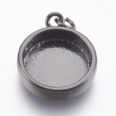 Brass Pendant Cabochon Settings KK-P146-06B-1