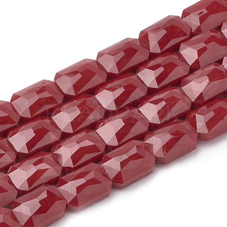 Opaque Solid Color Glass Beads Strands GLAA-N032-04E-1